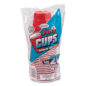 Dart® Solo Party Plastic Cold Drink Cups, Slip-resistant Grip, 18 Oz, Red, 20-bag, 12 Bags-carton freeshipping - TVN Wholesale